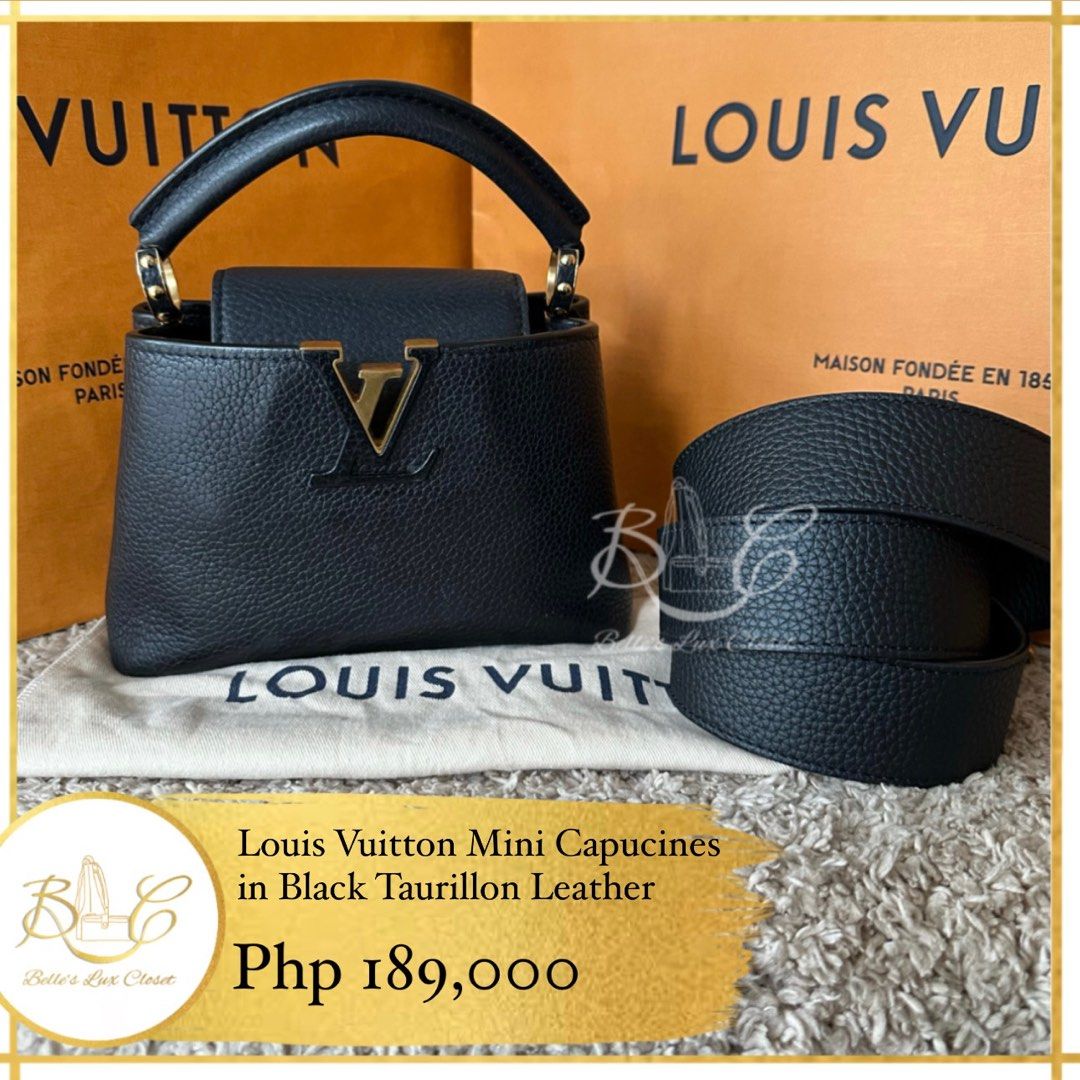 Louis Vuitton Black Taurillon Leather Capucines PM Bag Louis Vuitton | The  Luxury Closet