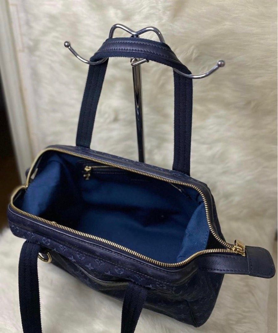 LOUIS VUITTON NAVY BLUE MONOGRAM MINI LIN JOSEPHINE BAG (Category: Luxury Bags & Wallets) located in Marilao. Submitted by vhi3yhn (Listing ID 1266361943, Image 3). Description: Louis Vuitton Navy Blue Monogram Mini Lin Josephine Bag ❣️ Double zip closure made of canvas and leather trim ❣️ Interior has one zip pocket and small pocket. Signs of usage: see last picture..