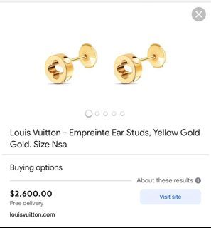 Louis Vuitton LV Large Pendant, Yellow Gold and Diamonds Gold. Size NSA