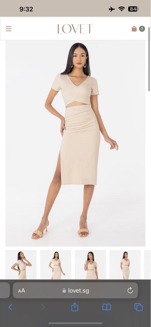 Lovet Wynne Slit Midi Skirt Size XL, Women's Fashion, Bottoms