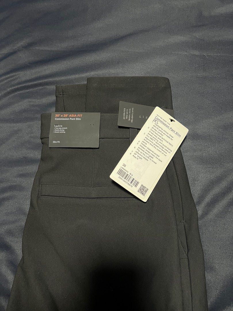 $238 US 36 Lululemon BNWT Commission Pants Asia Fit, Men's Fashion,  Bottoms, Chinos on Carousell