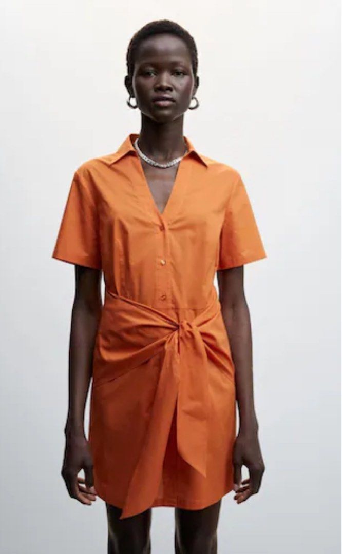 Mango Orange Dress, Women's Fashion, Dresses & Sets, Dresses on Carousell