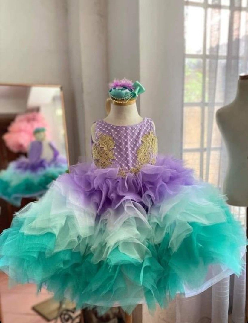 chinese dress ladies Kid's Mermaid Theme Gown Online in India main image 1