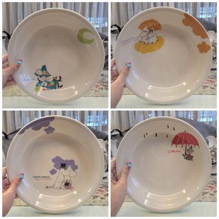 Moomin 4 Pcs. Large Pasta Plate/Bowl Set