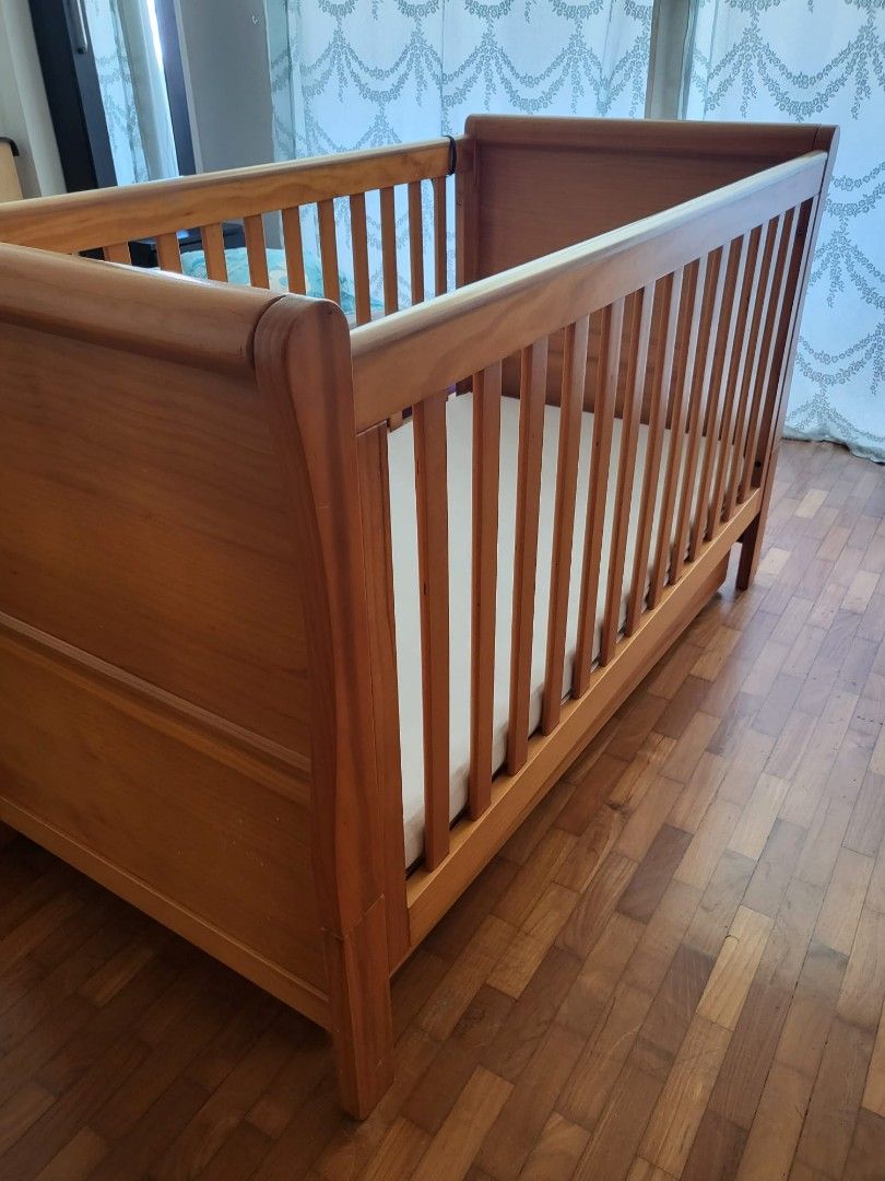 Mothercare Sleigh Cot bed Babies Kids Baby Nursery Kids
