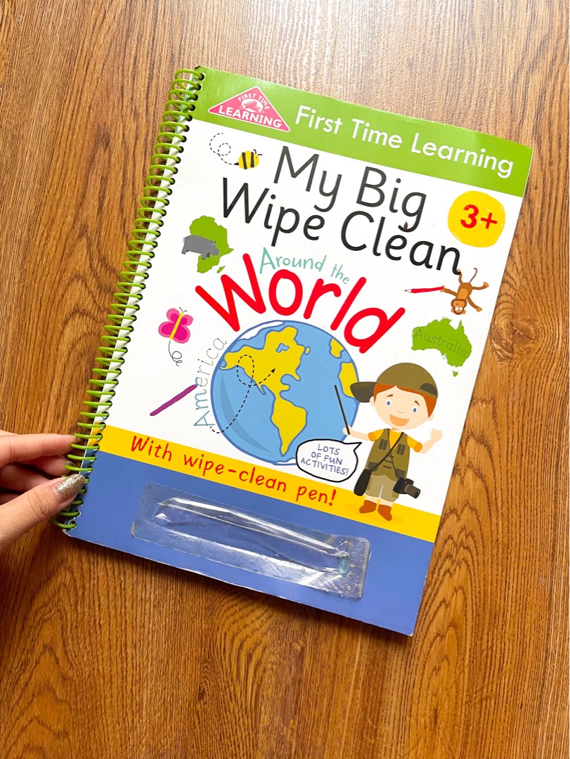 My Big Wipe Clean Book Around The World, Buku & Alat Tulis, Buku Anak