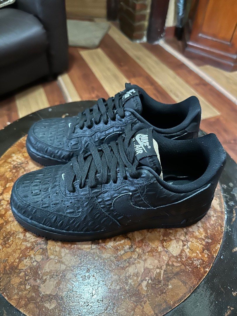 Nike air cheap force black croc