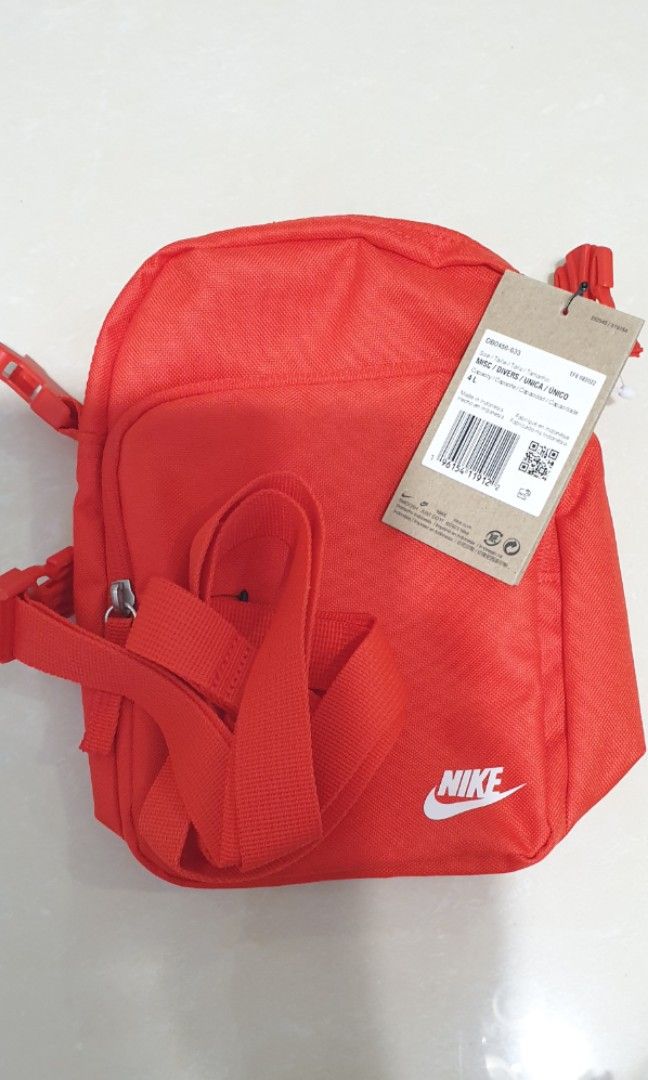 Red nike side store bag