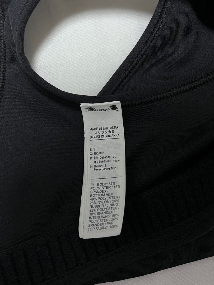 Nike Dri-FIT Women's Swoosh Graphic Medium-Support Non-Padded Sports Bra -  Black, Men's Fashion, Activewear on Carousell