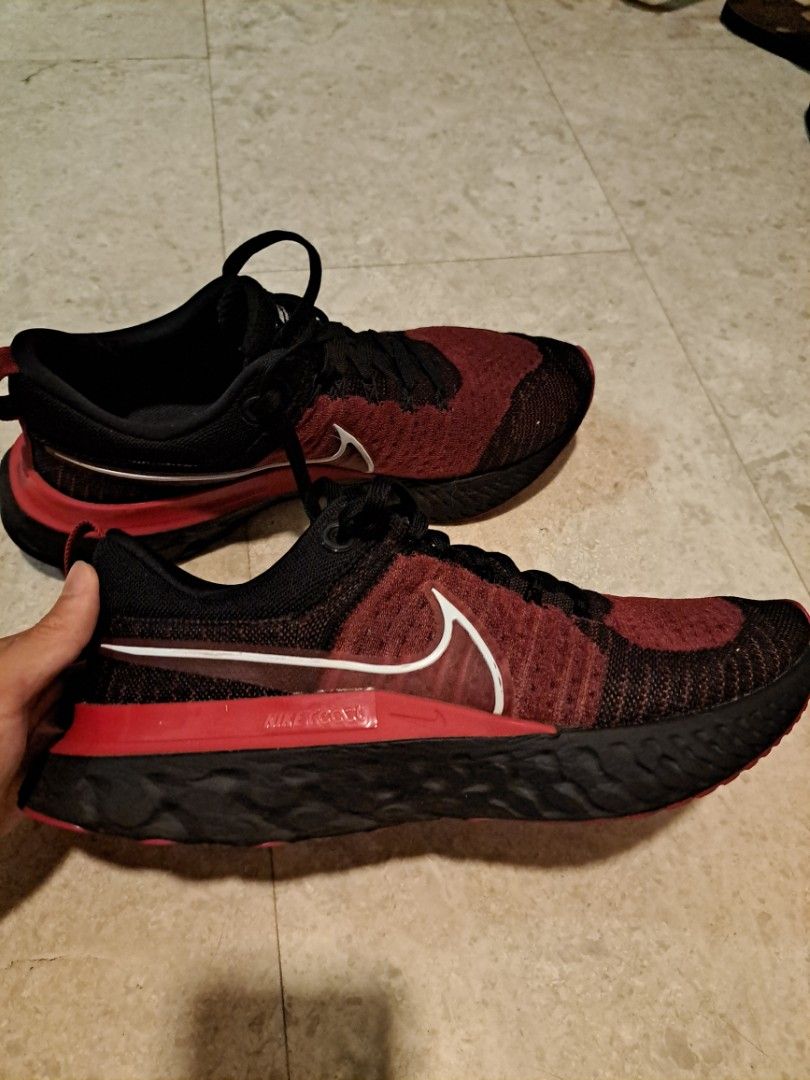 Red and clearance black gym shoes