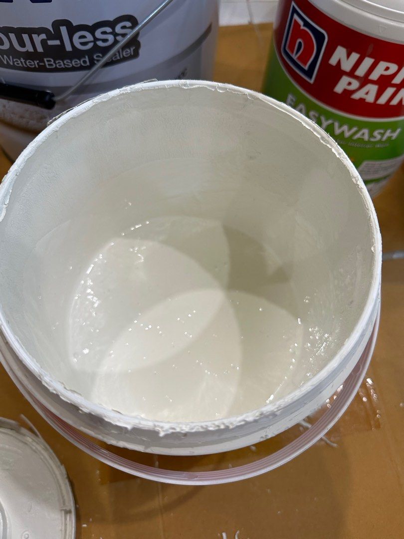 Nippon paint white sealer and hush white paint, Furniture & Home Living