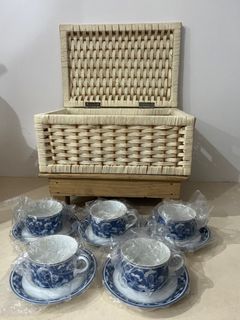Noritake tea set with basket box