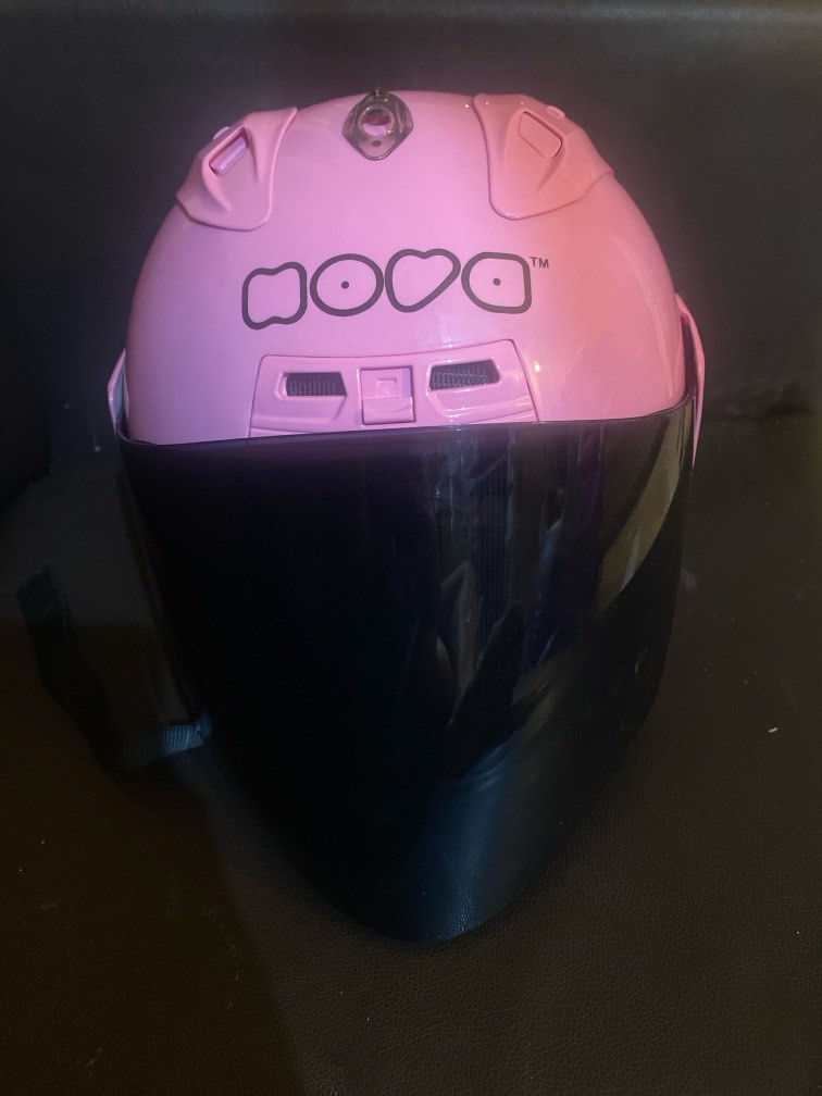 Nova dot pink helmet, Motorcycles, Motorcycle Accessories on Carousell
