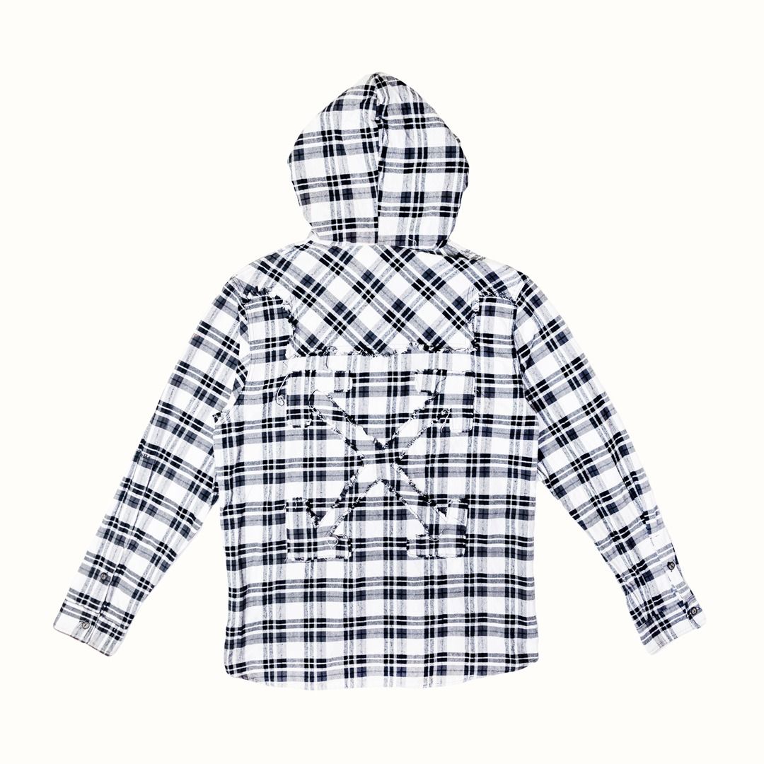 OFF white flannel hoodie Men s Fashion Coats Jackets and