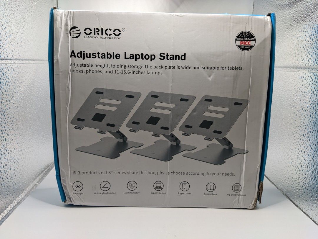 ORICO Laptop Stand (Category: Laptops & Notebooks) located in Quezon City. Submitted by phengcalangian (Listing ID 1266253001, Image 1). Description: Brandnew never been used Adjustable with USB Ports Dented box only.