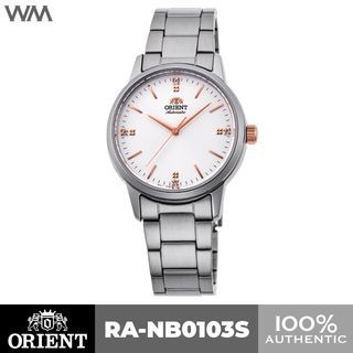 Orient Contemporary White Dial Analog Ladies Automatic Stainless Steel Watch RA-NB0103S RA-NB0103S10B