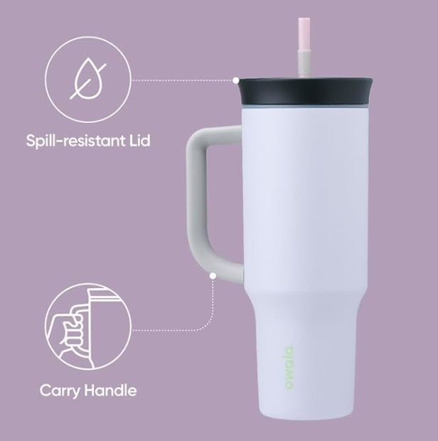 Owala Tumbler, FreeSip Stainless Steel Insulated Tumbler with Straw,  Protein Shaker, 24oz, Furniture & Home Living, Kitchenware & Tableware,  Water Bottles & Tumblers on Carousell