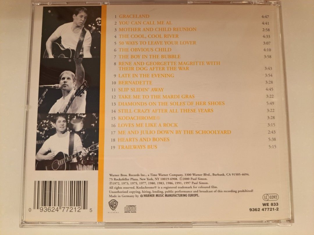 Paul Simon - Greatest Hits- Shine Like a National Guitar. 1997