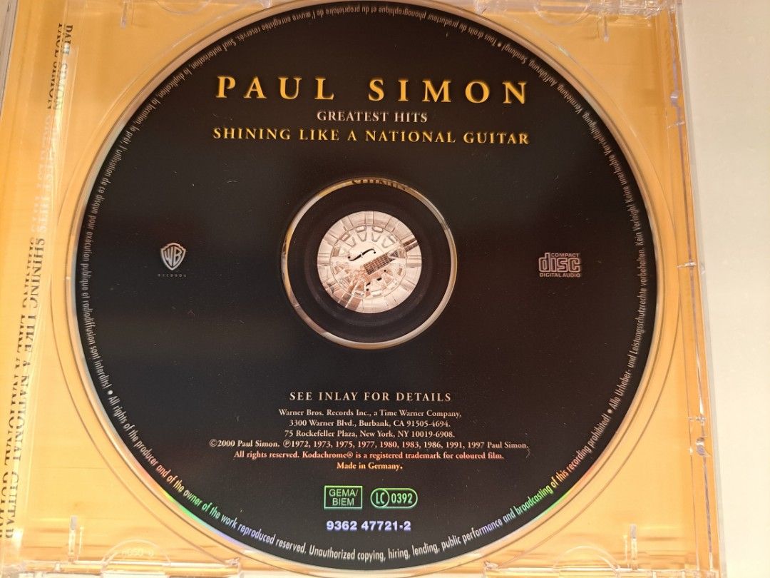 Paul Simon - Greatest Hits- Shine Like a National Guitar. 1997