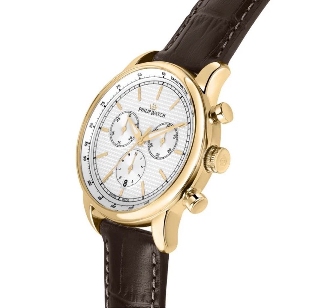 Philip Watch Anniversary Swiss Made 40mm Case Leather Strap