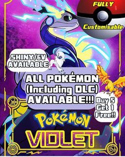 Pokemon Scarlet & Violet 6IV Shiny ALL 115 NEW PALDEA POKEDEX BATTLE READY