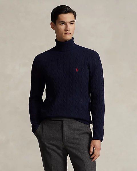 Polo Ralph Lauren cable knit turtle neck sweater Men s Fashion