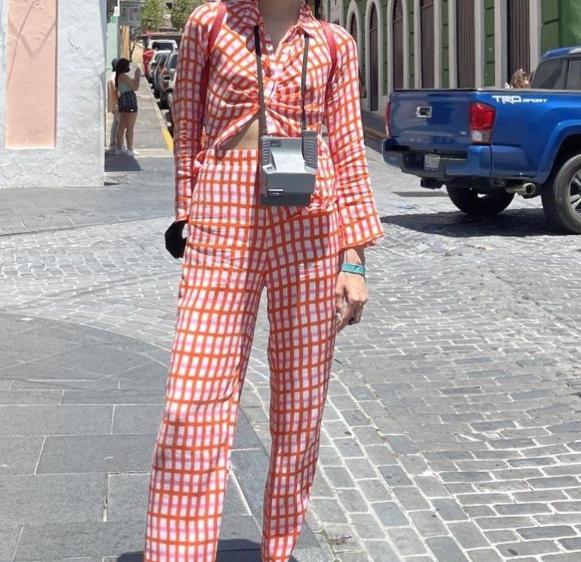 Pomelo Checkered Pants, Women's Fashion, Bottoms, Other Bottoms on