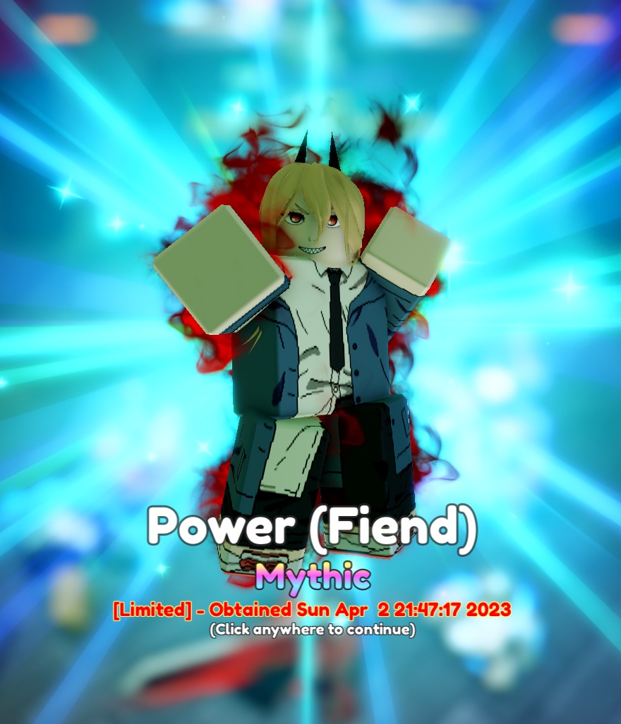 Power (Fiend) Anime Adventures, Video Gaming, Gaming Accessories, In-Game  Products on Carousell