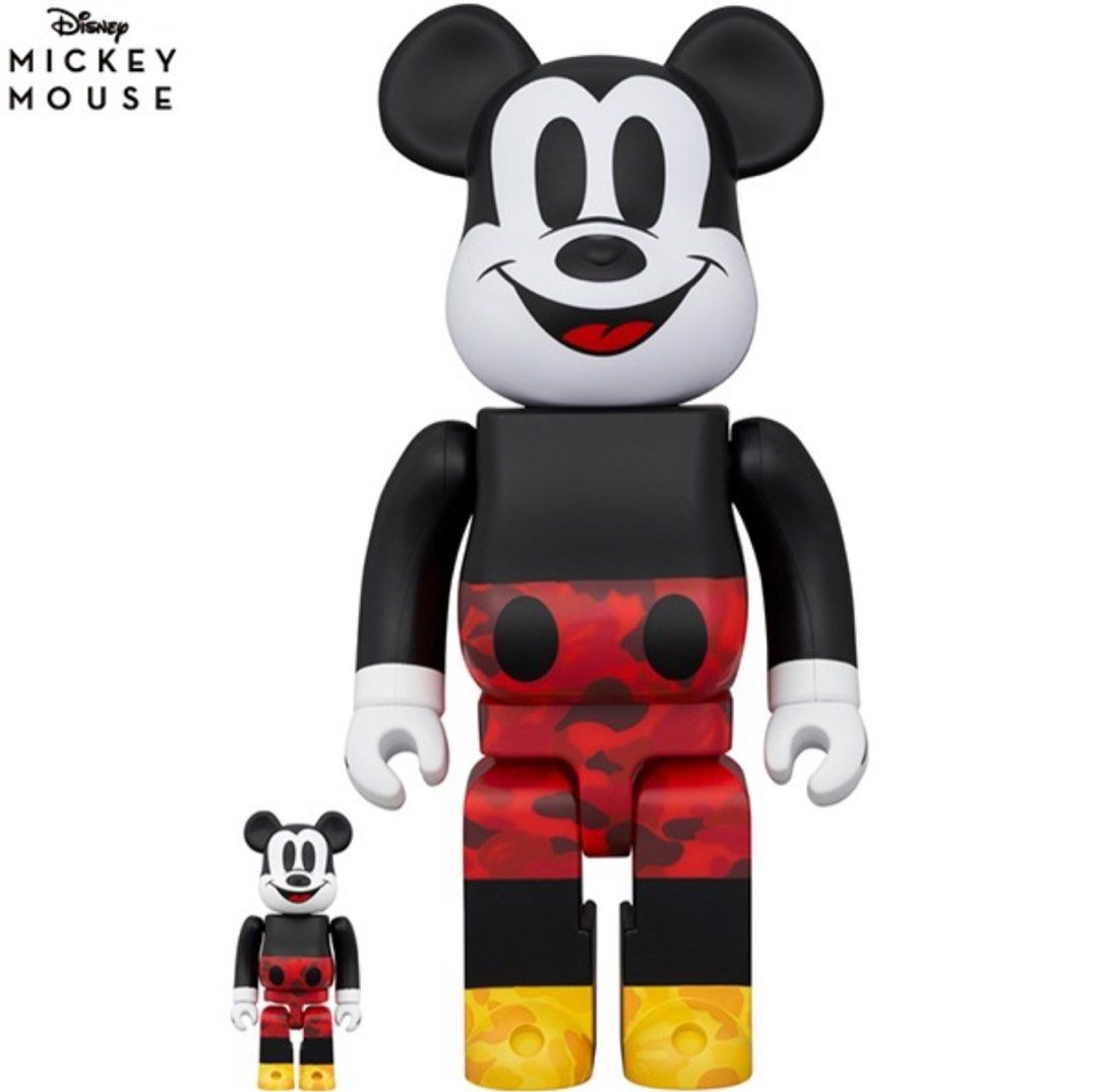 Pre-order)100％ & 400％ BE@RBRICK BAPE(R) MICKEY MOUSE COLOR Ver