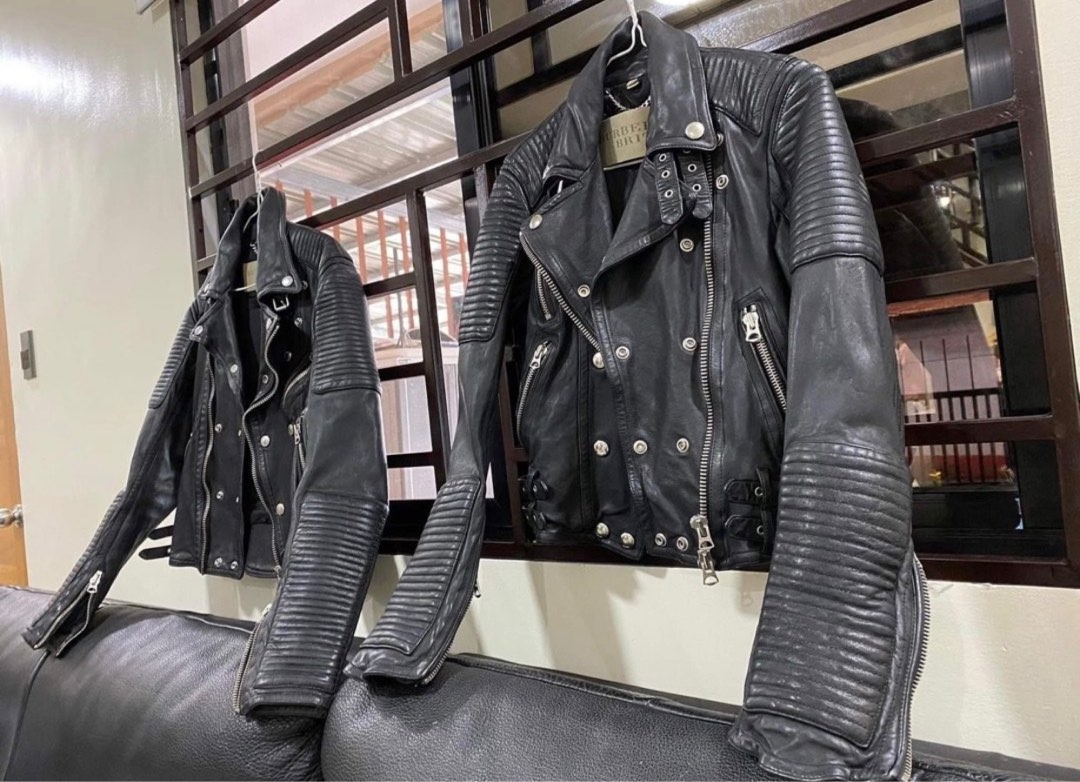 Rare Burberry Brit Leather Jacket Men s Fashion Coats Jackets