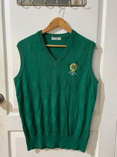 RARE Dunlop Phoenix Tournament Vintage Green Argyle Knitted Sweater Golf Vest