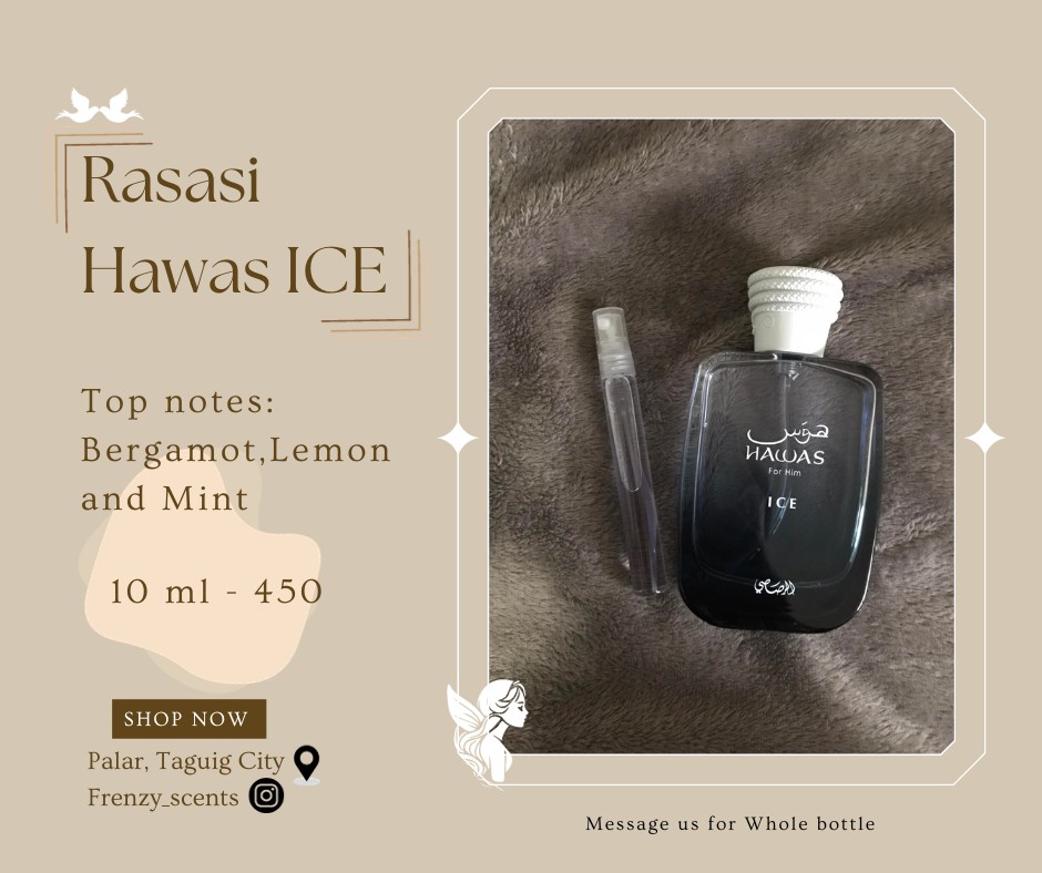 RASASI HAWAS ICE 10ML DECANT, Beauty & Personal Care, Fragrance & Deodorants  on Carousell