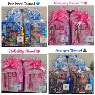 READY STOCKS Kids Goodie Bags INSTOCKS Party favors | Kids Goodie Bags | Paw Patrol Spiderman Unicorn Little Pony Princess Dinosaur Minion Mcqueen Frozen Avengers Hello kitty | Birthday party favors return gifts | last minute orders are welcome