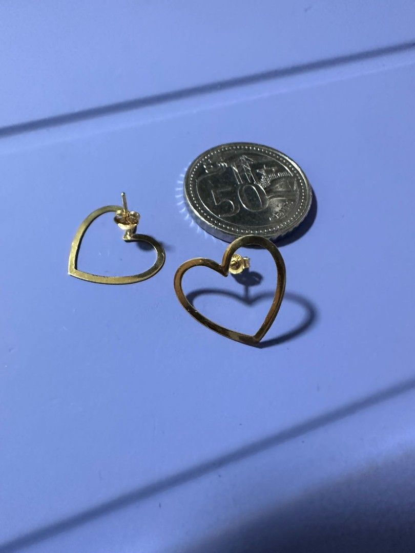 Real heart earrings on sale