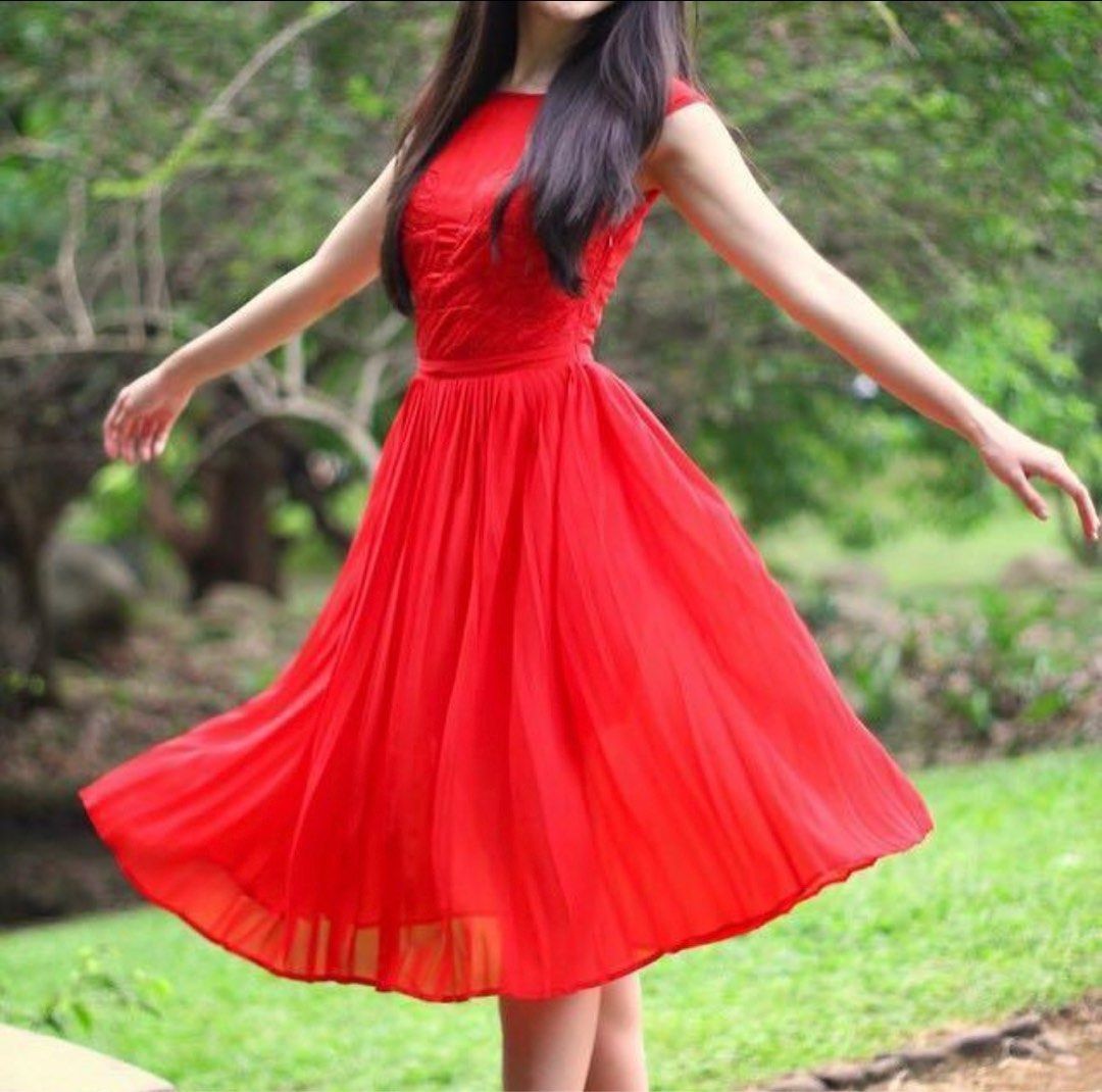 Red Dress by Warehouse