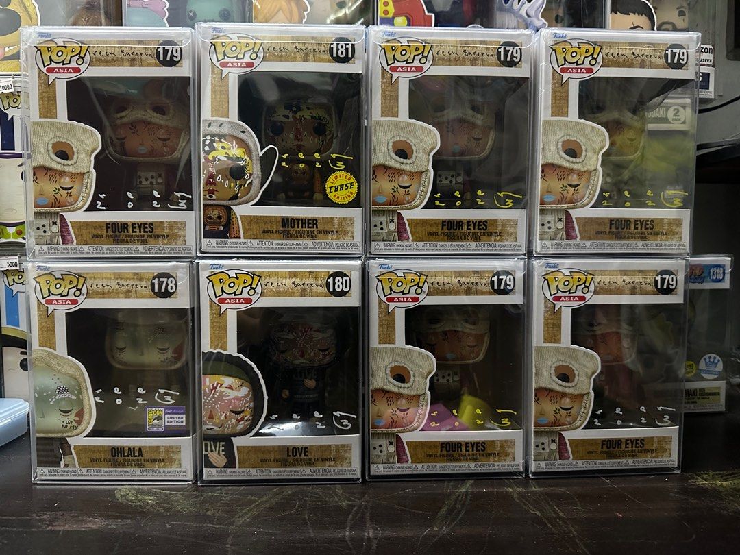 Reen Barrera Funko ALL SIGNED! (Category: Designer & Blind Box Toys) located in Pasig City. Submitted by sirauthenticonly (Listing ID 1266384695, Image 1). Description: Reen Barrera Funko Pops! All Signed! Love - ₱3500 multiples available Ohlala SDCC - ₱3500 SOLD Four Eyes - ₱ 1800 each Mother Chase (with doodle) - ₱5500 SOLD Warranty : No warranty / No return No exchange please ask for photos before ordering For legit checking please check my se