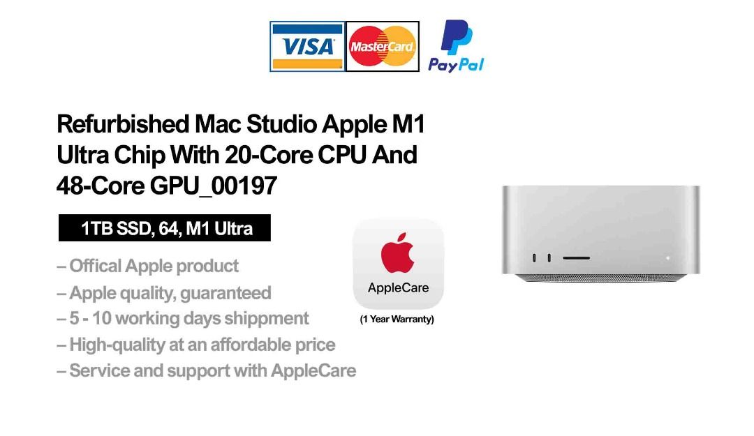 [1TB, 64] Mac Studio Apple M1 Ultra Chip With 20‑Core CPU And 48‑Core  GPU_00197