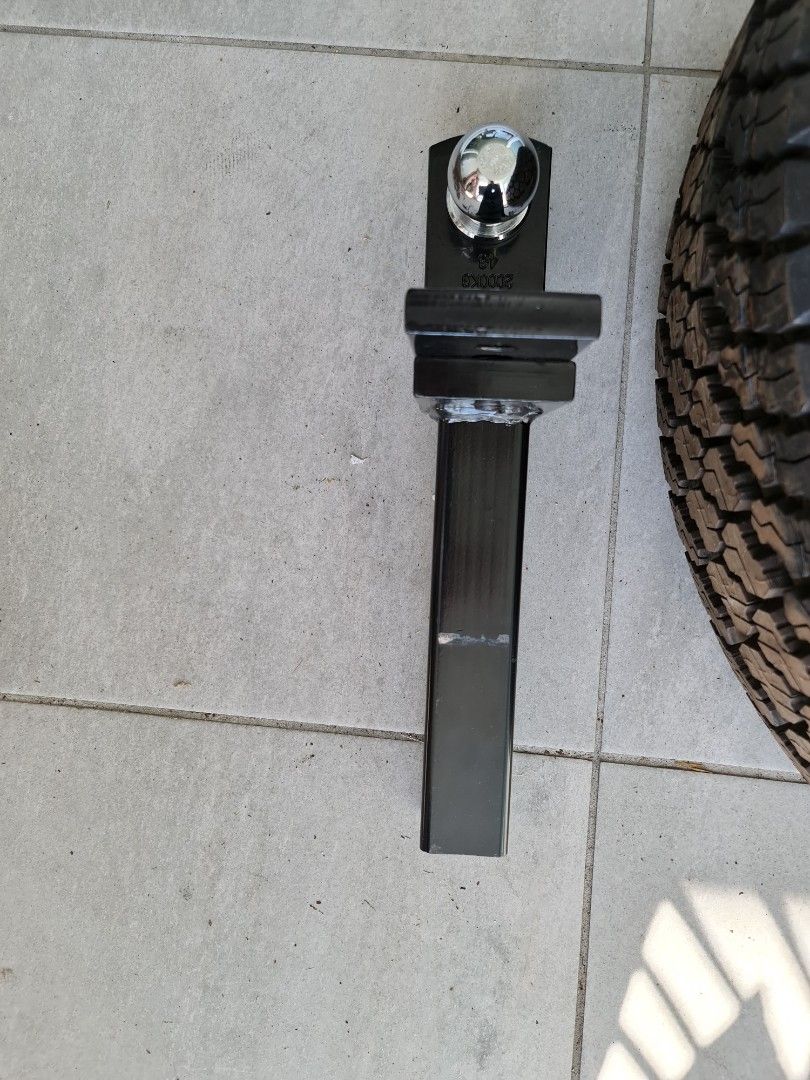 Repco adjustable tow hitch setup with tow ball and lockable hitch pin