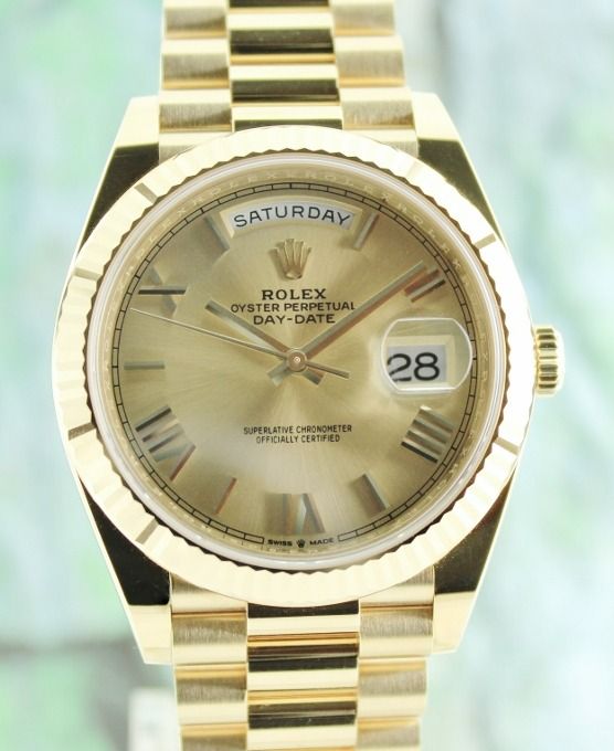 ROLEX UNPOLISHED 18K YELLOW GOLD OYSTER PERPETUAL DAY DATE ll