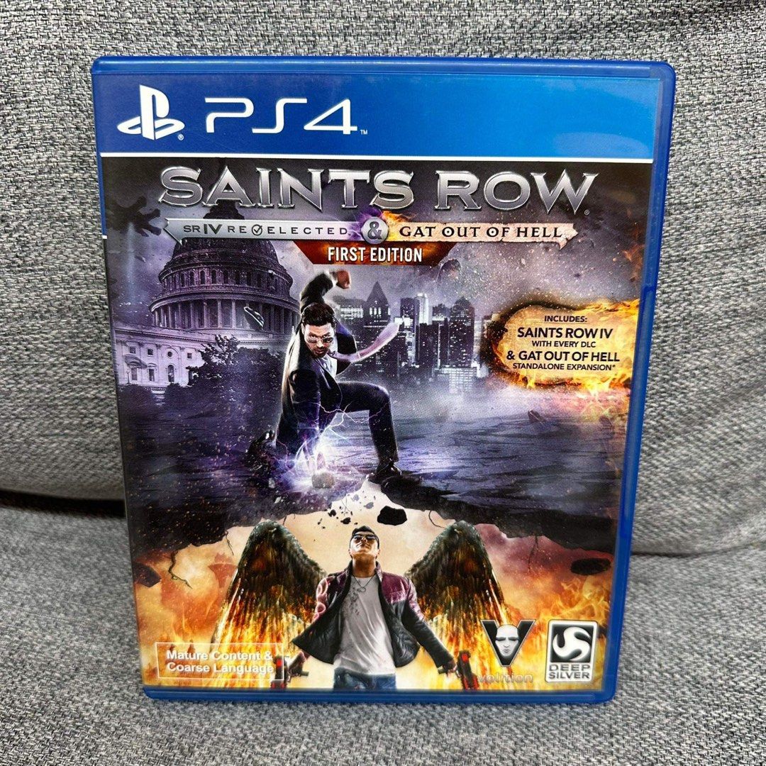 Saints Row IV Re elected and Gat Out Of Hell first Edition ps4 game, Video  Gaming, Video Games, PlayStation on Carousell