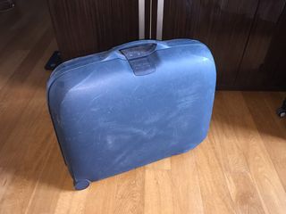 Samsonite Hardcase Suitcase Luggage Flight Travel Plastic Case Large L XL Green