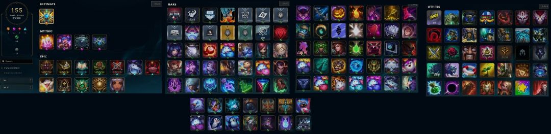 SG League of Legends Account || Unranked || 159 Champions || 122 skins ...