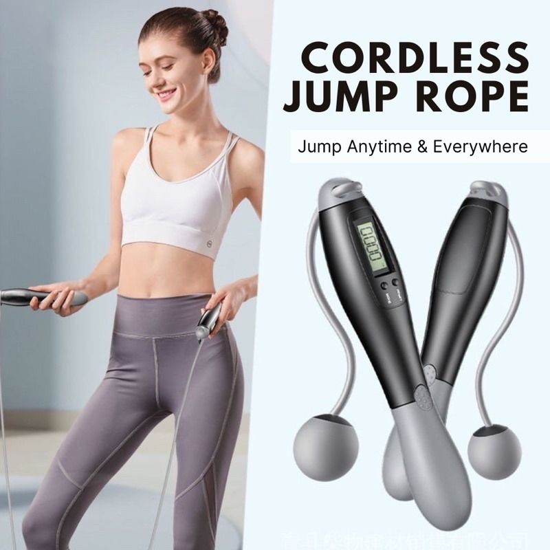 Skipping Rope Digital Cordless Jump Rope With LCD Screen Calorie