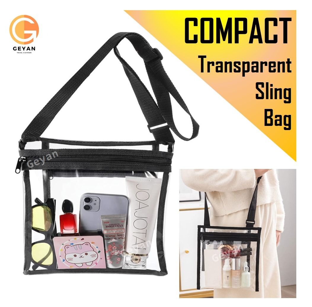 Transparent bag men on sale