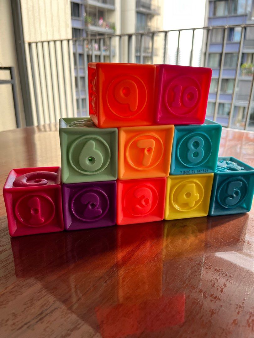 Stacking Cubes in Numbers, Babies & Kids, Infant Playtime on Carousell