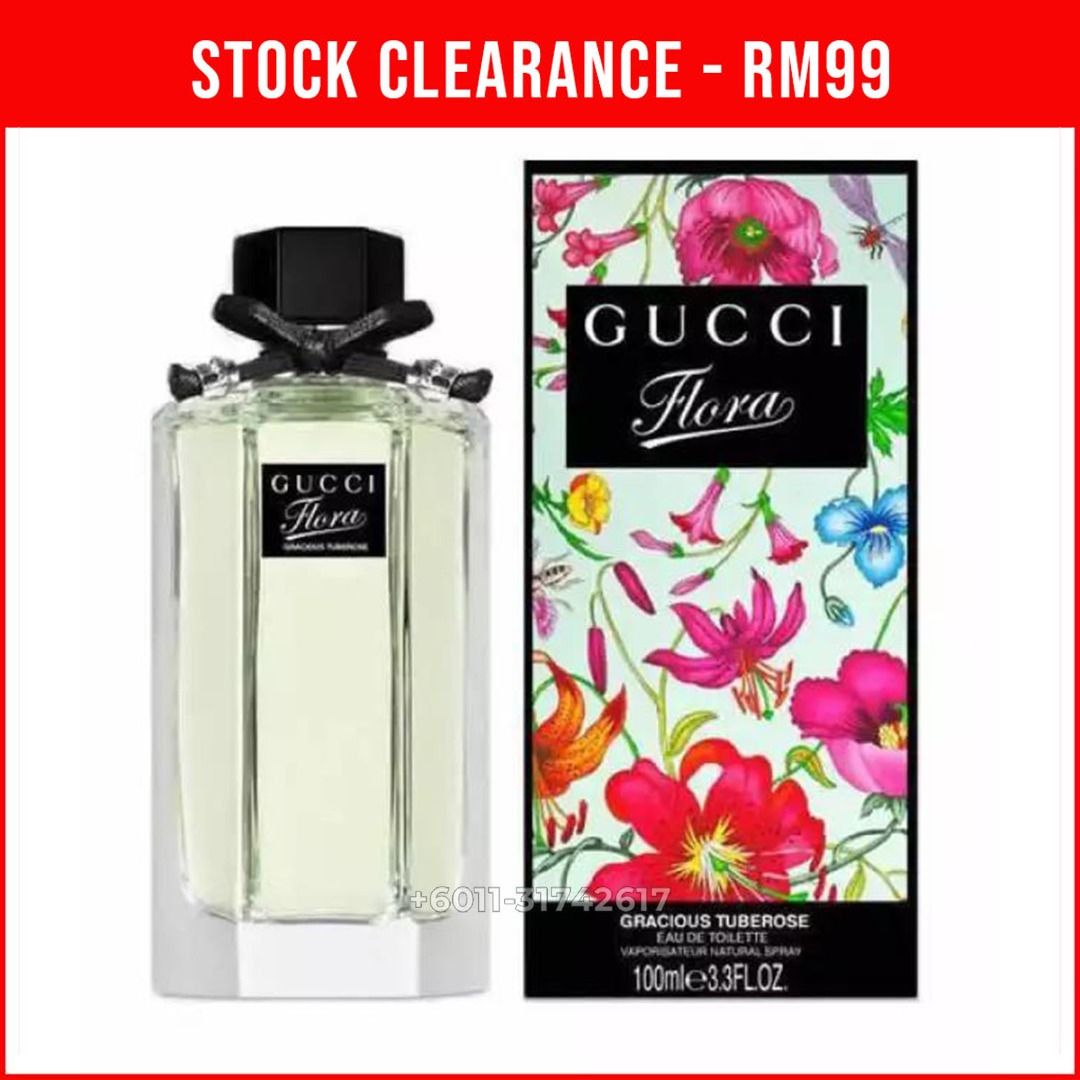 STOCK CLEARANCE GUCCI FLORA GRACIOUS TUBEROSE 100ML EDT FOR WOMEN Beauty Personal Care Fragrance Deodorants on Carousell
