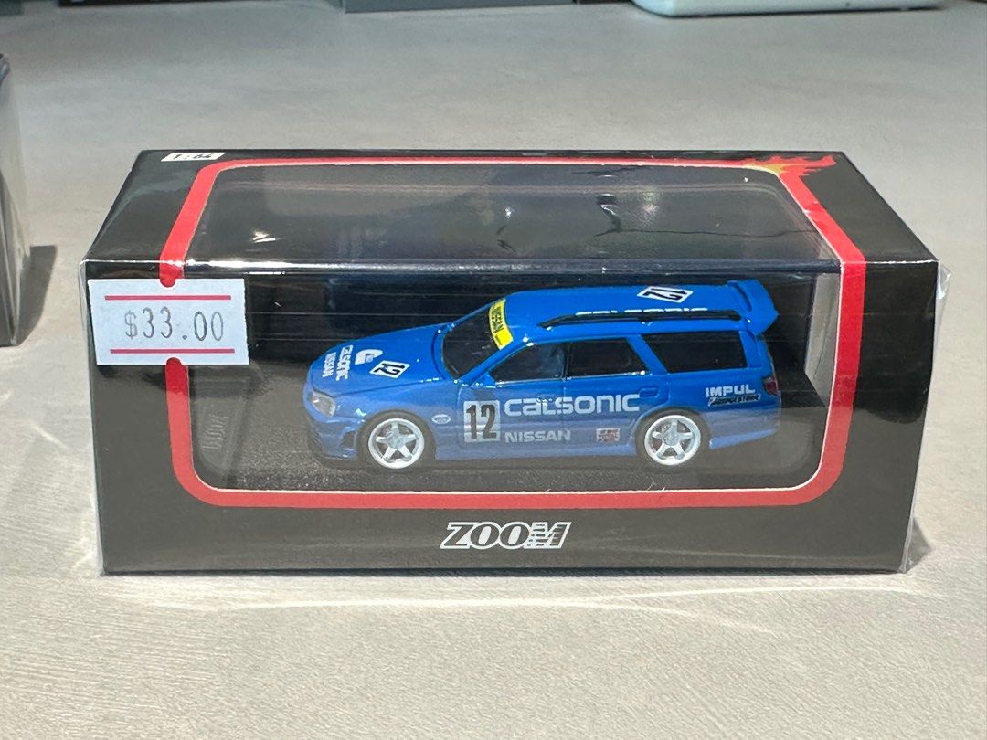 Nissan Stagea WC34 260RS blue 1:64 Zoom diecast scale model