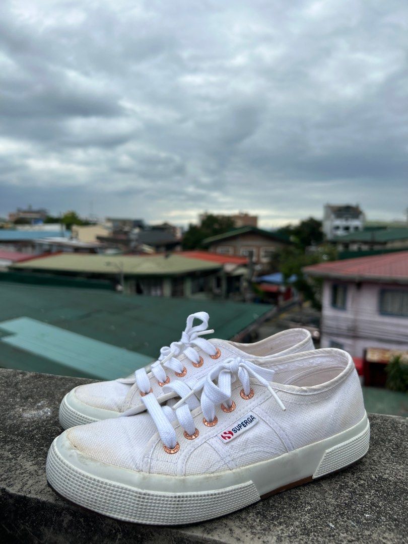 Superga 279 platform sneakers clearance white & rose gold