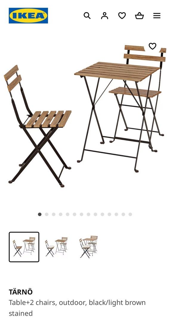 Tarno IKEA Outdoor Dining set, Furniture & Home Living, Outdoor