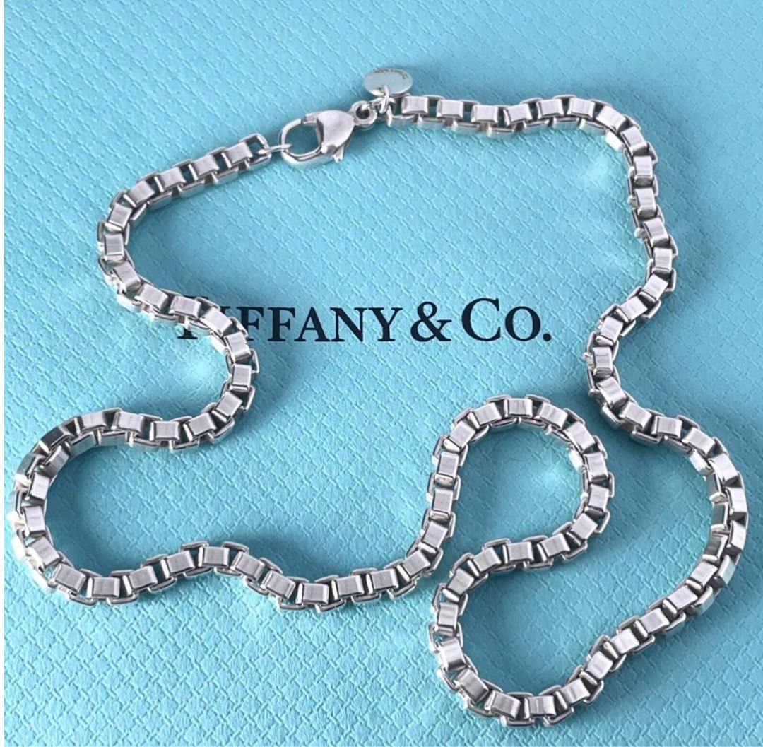 Tiffany Co. Venetian Link Necklace Sterling Silver 925